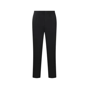 BLACK WOOL TROUSERS