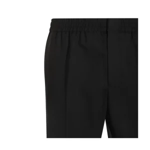 BLACK WOOL TROUSERS