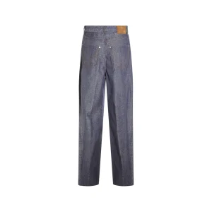 BLUE AND WHITE WOOL JEANS