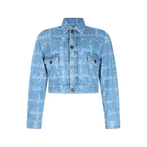 BLUE COTTON CASUAL JACKET
