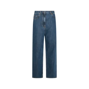 BLUE COTTON DENIM JEANS