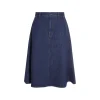 BLUE COTTON DENIM SKIRT