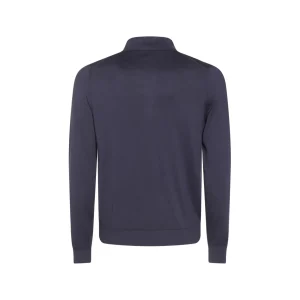 BLUE COTTON POLO KNITWEAR