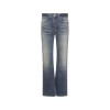 BLUE GREY COTTON DENIM JEANS