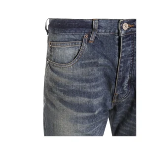 BLUE GREY COTTON DENIM JEANS