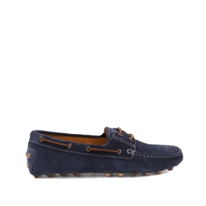 BLUE LEATHER LOAFERS