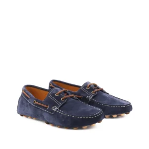 BLUE LEATHER LOAFERS