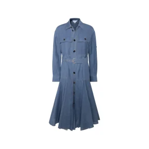 BLUE MIDI DRESS