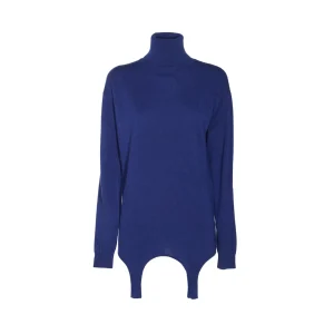 BLUE WOOL KNITWEAR