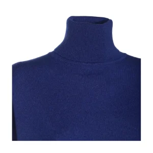 BLUE WOOL KNITWEAR