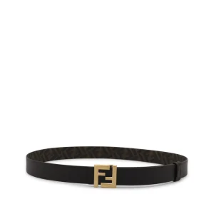 BROWN AND GOLD LEATHER BELT