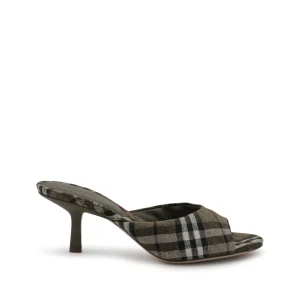 BROWN CANVAS MULES