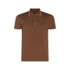 BROWN COTTON POLO SHIRT