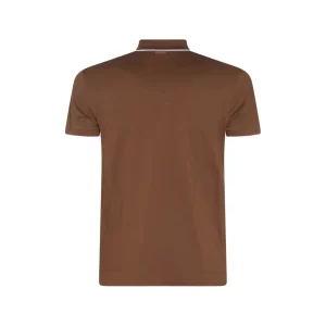 BROWN COTTON POLO SHIRT