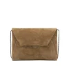 BROWN LEATHER CROSSBODY BAG