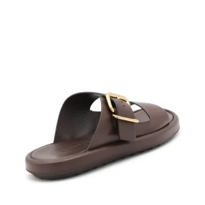 BROWN LEATHER FLATS