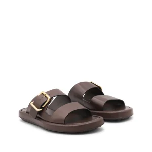 BROWN LEATHER FLATS