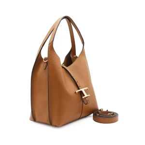 BROWN LEATHER SHOULDER BAG