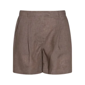 BROWN LINEN SHORTS
