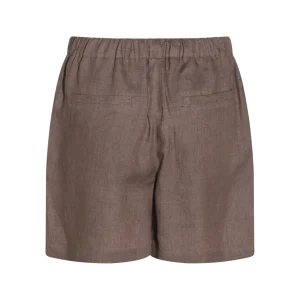 BROWN LINEN SHORTS