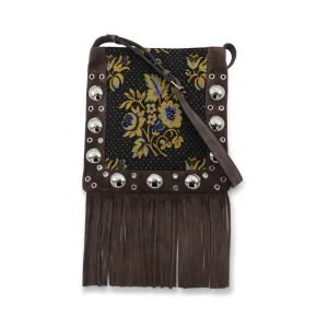 BROWN MULTICOLOR JACQUARD NELLCOTE SHOULDER BAG