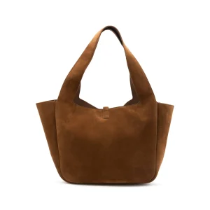BROWN SUEDE LEATHER LE 5 A7 SHOULDER BAG