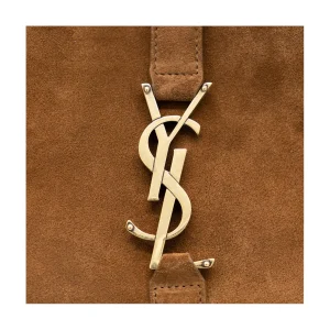 BROWN SUEDE LEATHER LE 5 A7 SHOULDER BAG