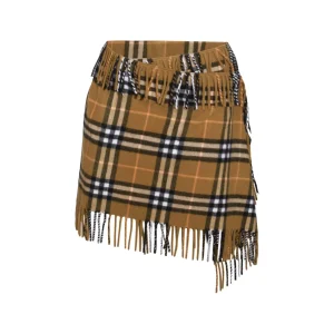BROWN WOOL SKIRT