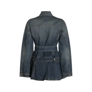 DARK BLUE COTTON DENIM JACKET