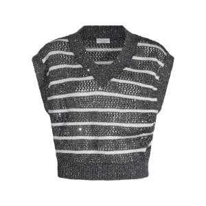 DARK BLUE LINEN KNITWEAR