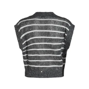 DARK BLUE LINEN KNITWEAR