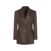 DARK BROWN LINEN BLAZER