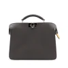 DARK BROWN PEEKABOO ISSEU SMALL TOP HANDLE BAG