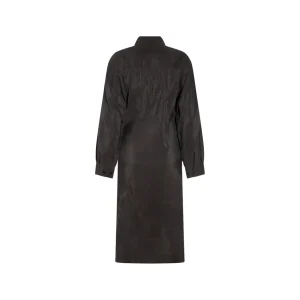 DARK BROWN SILK MAXI DRESS