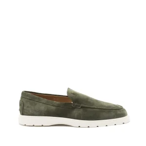 DARK GREEN LEATHER LOAFERS