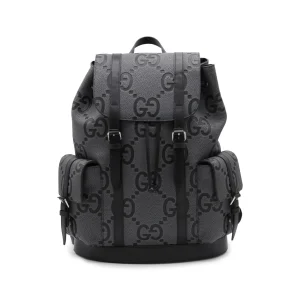 DARK GREY LEATHER BACKPACK