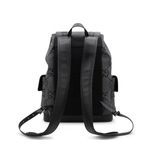 DARK GREY LEATHER BACKPACK