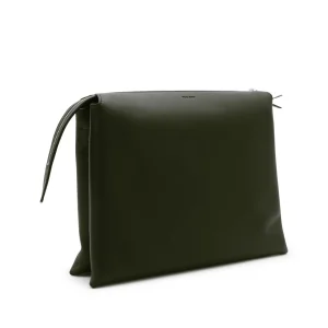 DARK GREY LEATHER NU TWIN CROSSBODY BAG