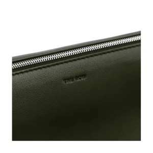 DARK GREY LEATHER NU TWIN CROSSBODY BAG
