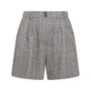 DARK GREY VISCOSE SHORTS