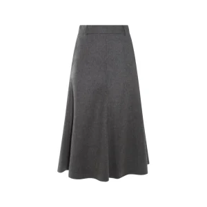 DARK GREY WOOL SKIRT