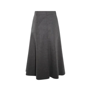 DARK GREY WOOL SKIRT