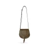 DARK KHAKI LEATHER MARCIE CROSSBODY BAG