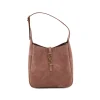 DARK PINK LEATHER SHOULDER BAG