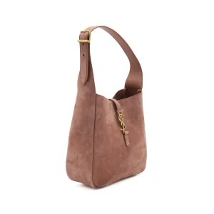 DARK PINK LEATHER SHOULDER BAG