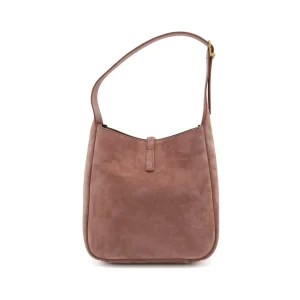 DARK PINK LEATHER SHOULDER BAG