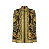 GOLD AND BLACK SILK SHIRT