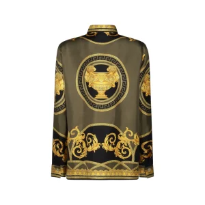 GOLD AND BLACK SILK SHIRT
