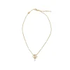 GOLD TONE BRASS NECKLACE