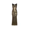 GOLD VISCOSE LONG DRESS
